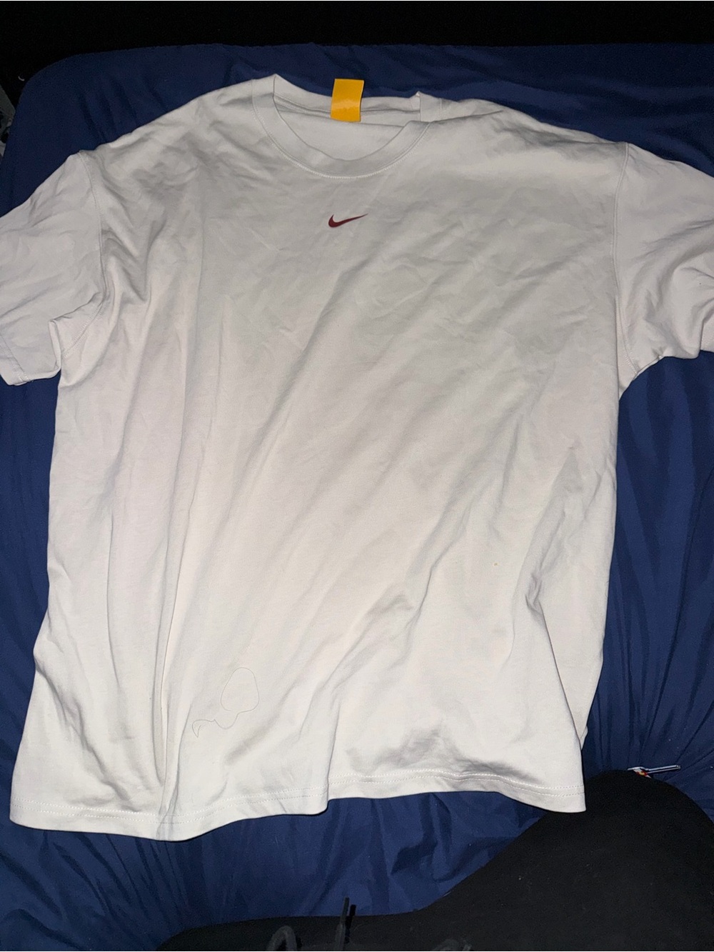 Nike Nocta White Crewneck T-Shirt with Red Swoosh